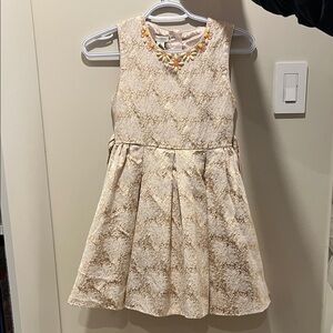 Monsoon Floral Embellished Cream Dress